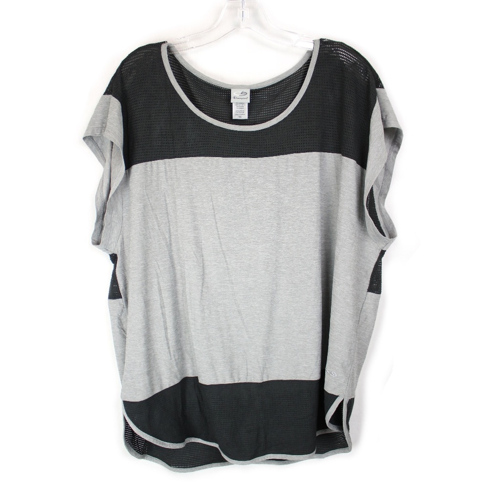 Champion | XXL Workout Top Gray & Black w/ Mesh